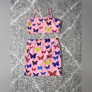 Butterfly skirt set